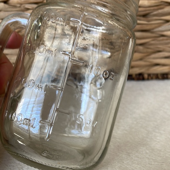 Drinking Mason Jar With Handle & Measurements Markers Holds 15 ounces - Picture 8 of 8